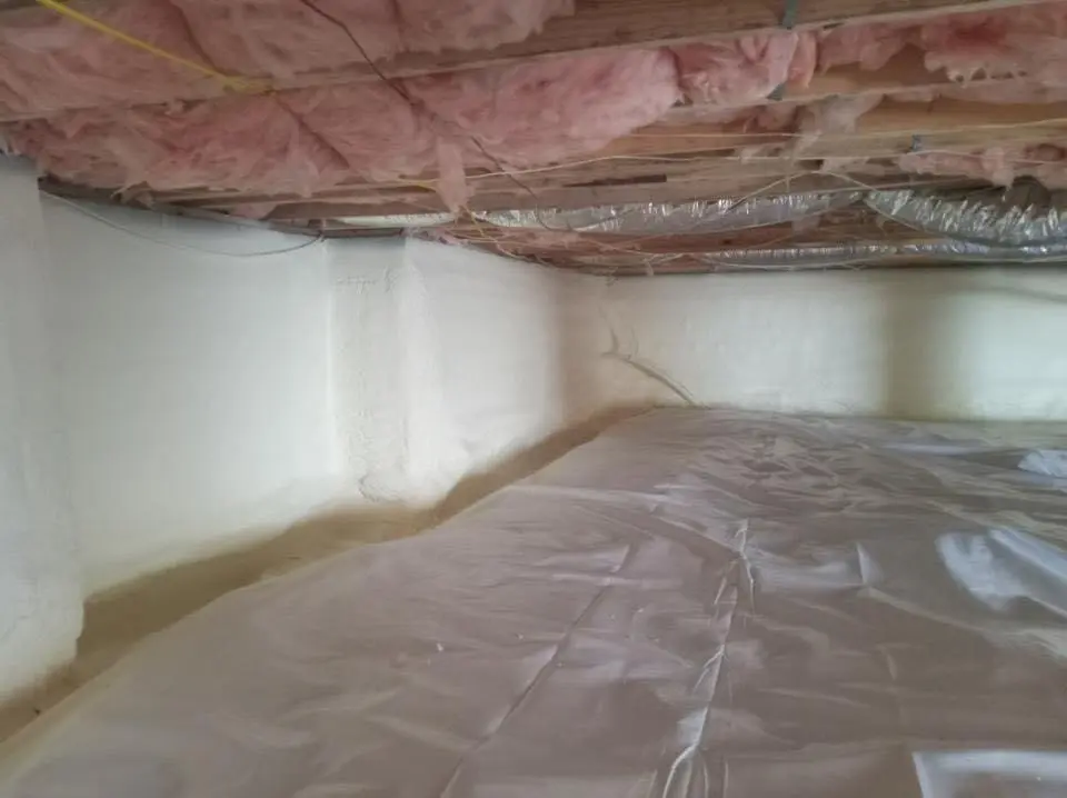 Crawl space encapsulation with closed-cell spray foam for Spray Foam Roofing in Albert Lea